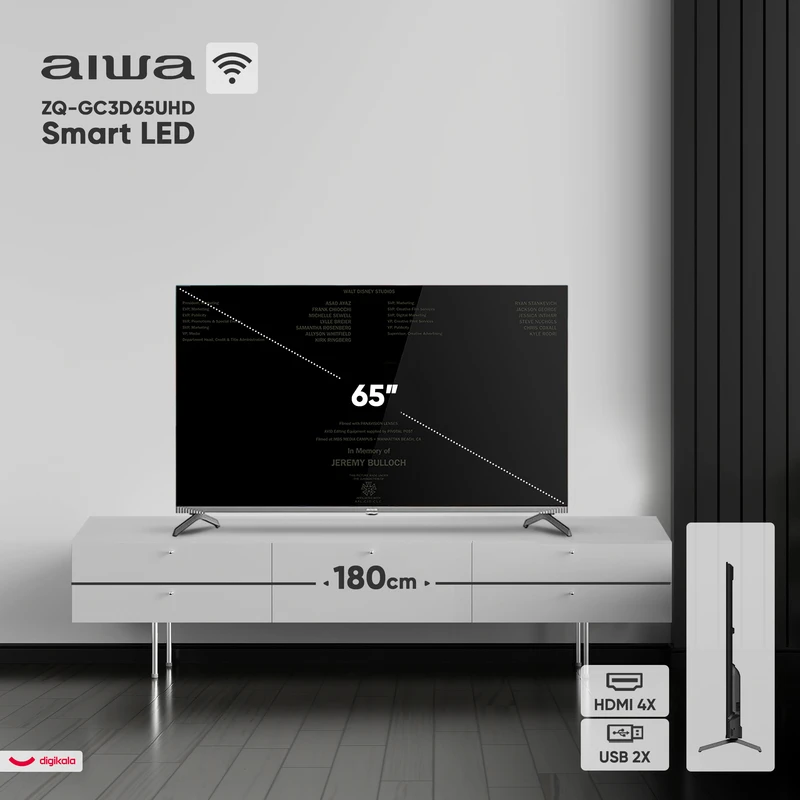 تلویزیون 65 اینچ ال ای دی هوشمند آیوا مدل ZQ-FC3D65UHD